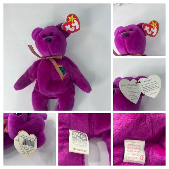 Vintage Collection of Ty Beanie Baby Bears. Spangle,Patriot,Erin,B.B. Bear - Picture 11 of 12